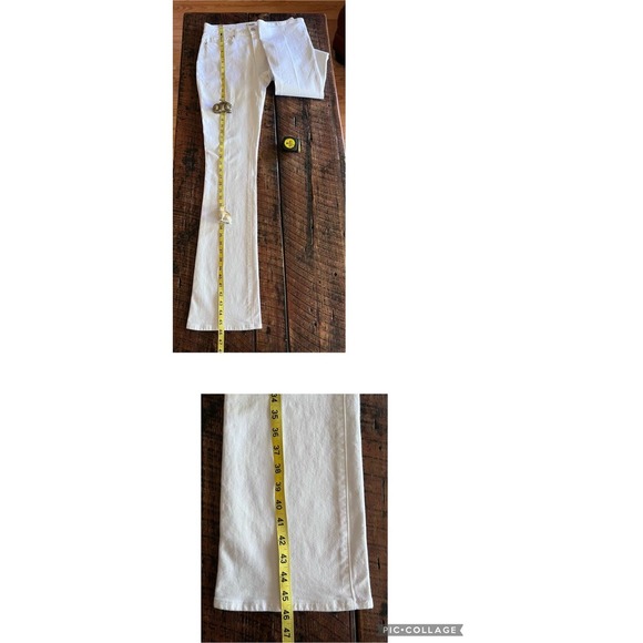 Anthropologie PAIGE Hourglass High Rise Boot Jeans Size 30 in Crisp White - Picture 9 of 15